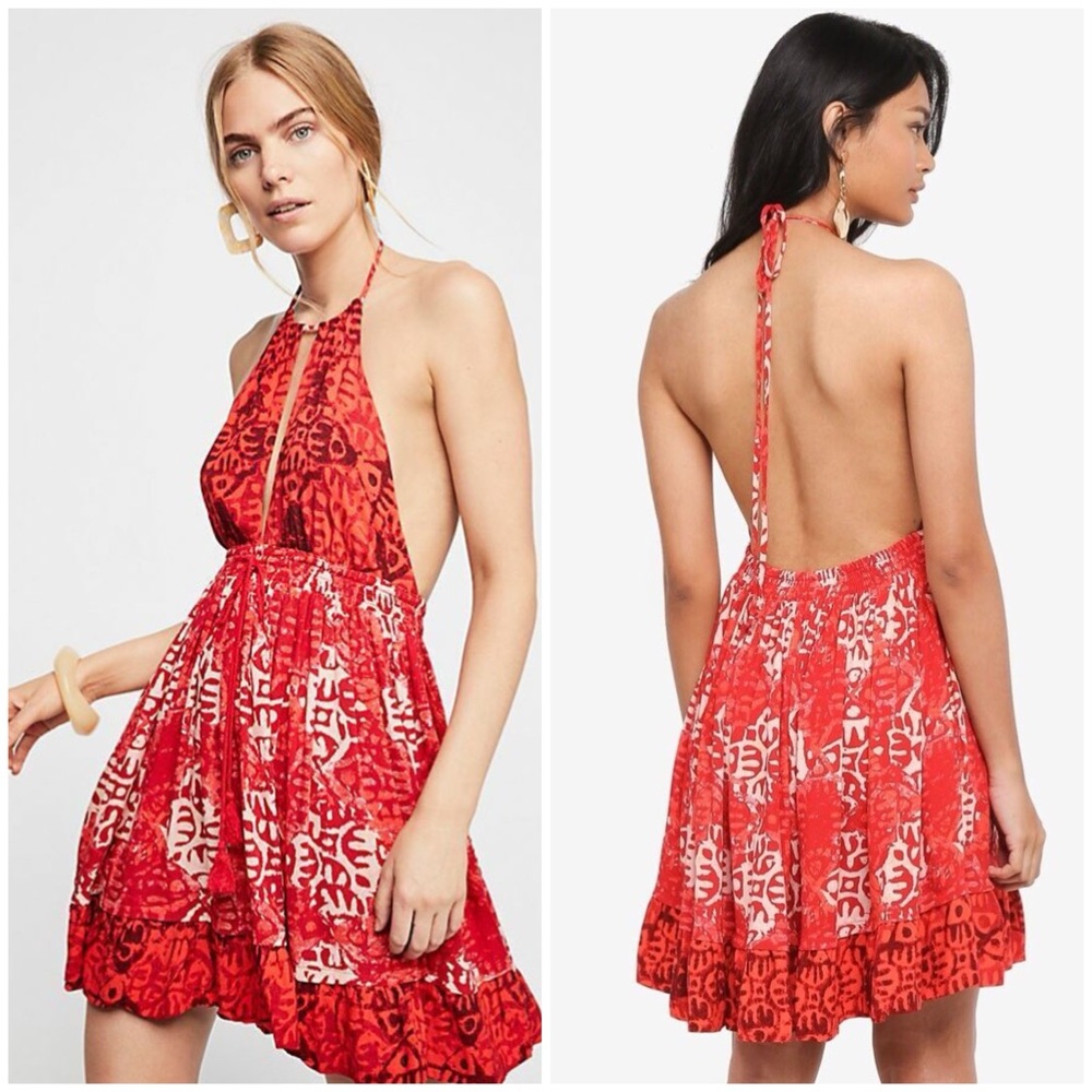 Red Halter Neck Dress